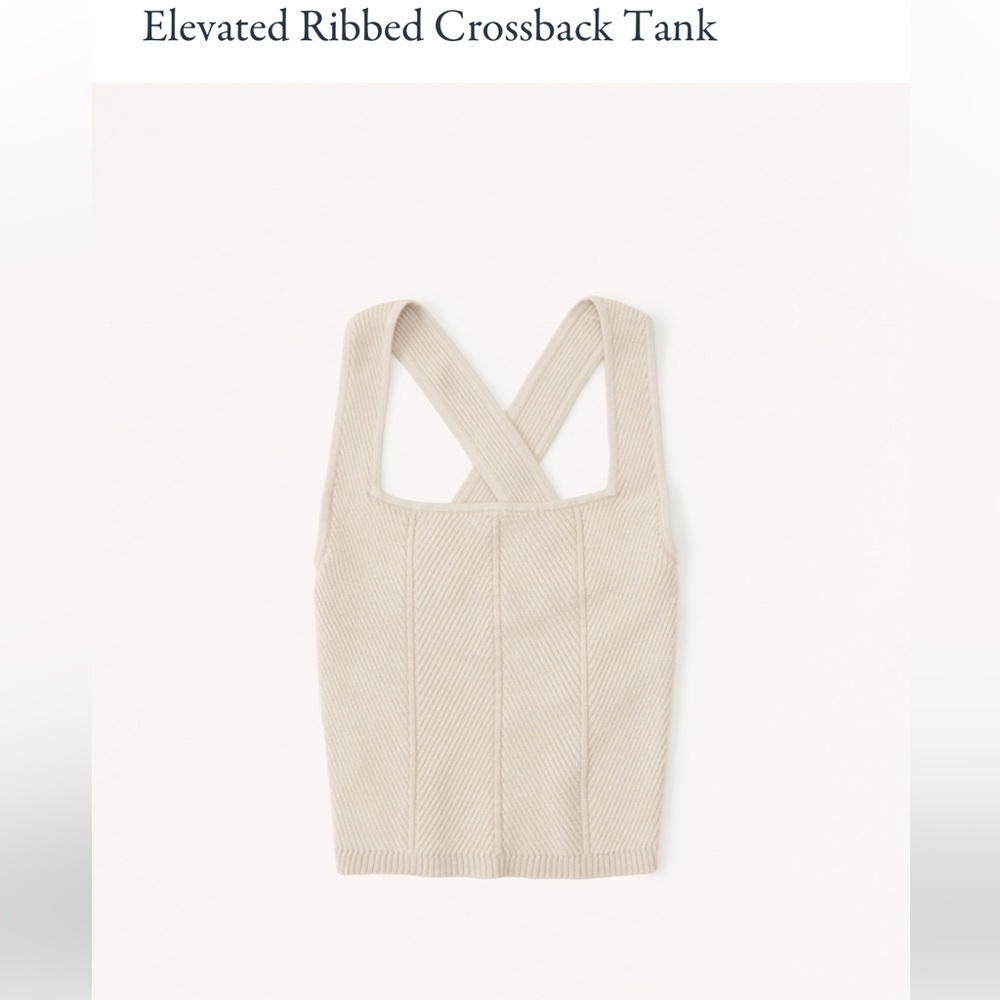 Abercrombie Elevated Ribbed cross back tank